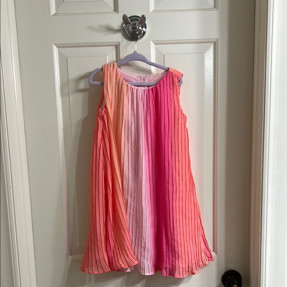 Gymboree Ombré Pink to Orange Pleated Kids Dress